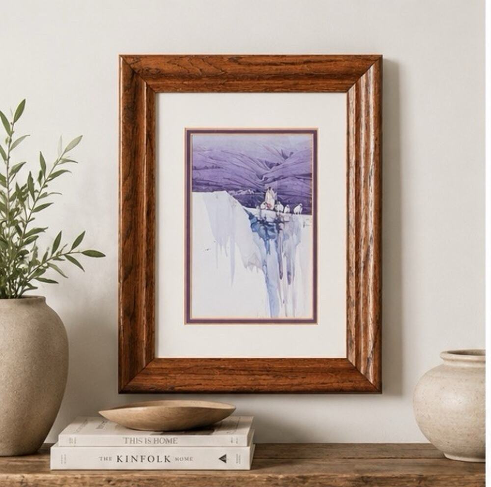 Michael Atkinson Framed Art Print Pueblo Sentinel Wood Double Matte Vintage 12"